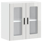 Kitchen Wall Cabinet with Glass Door "Porto" High Gloss White