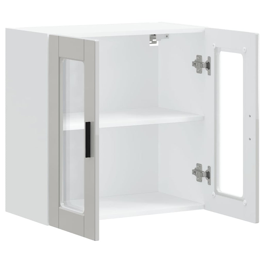 Kitchen Wall Cabinet with Glass Door "Porto" High Gloss White