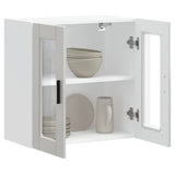 Kitchen Wall Cabinet with Glass Door "Porto" High Gloss White