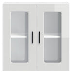 Kitchen Wall Cabinet with Glass Door "Porto" High Gloss White
