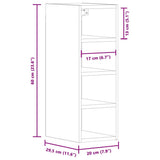 Hanging Cabinet "Riga" White 20x29,5x60 cm Engineered Wood