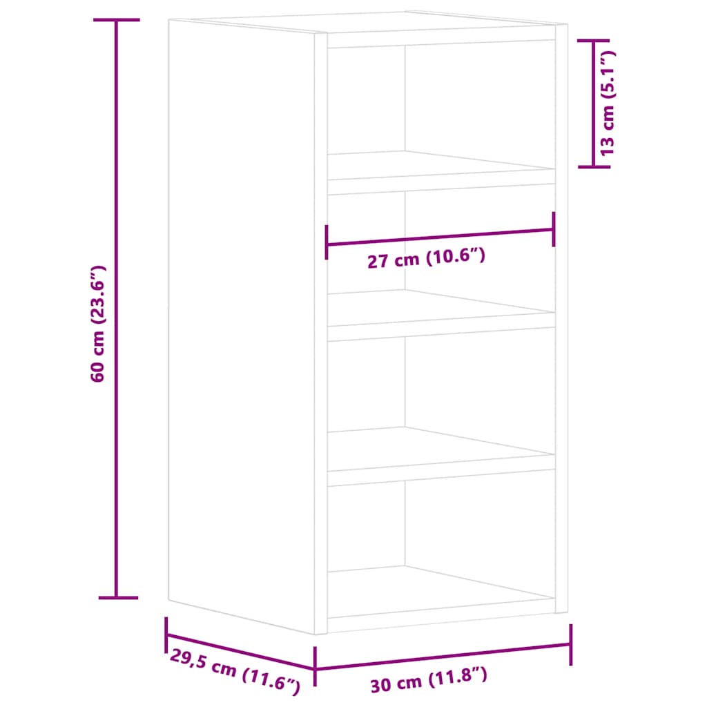 Hanging Cabinet "Riga" White 30x29,5x60 cm Engineered Wood