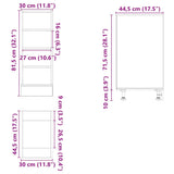 Bottom Cabinet "Riga" White 30x44,5x81,5 cm Engineered Wood