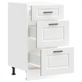 Kitchen Base Cabinet Porto White Engineered Wood - 45-Degree Angle