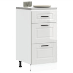 Kitchen Base Cabinet "Porto" High Gloss White Engineered Wood