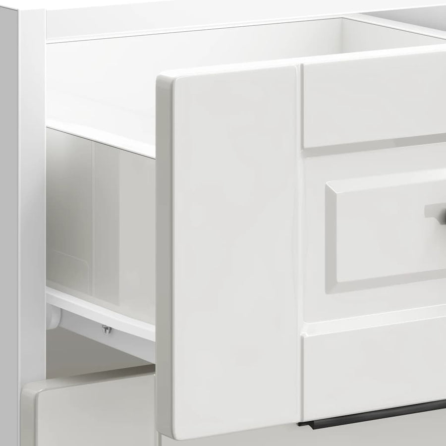 Kitchen Base Cabinet "Porto" High Gloss White Engineered Wood