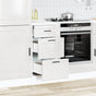 Kitchen Base Cabinet "Porto" High Gloss White Engineered Wood