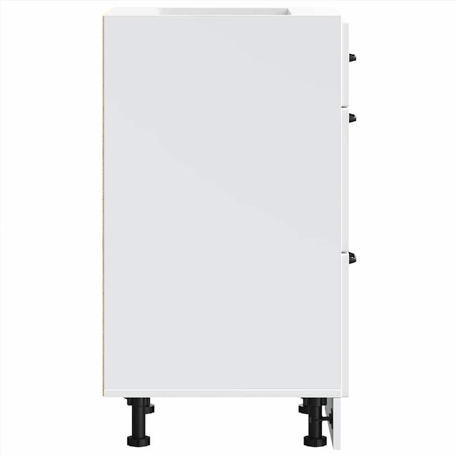 Kitchen Base Cabinet Lucca White Engineered Wood