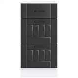 Kitchen Base Cabinet "Lucca" Black Engineered Wood