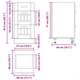 Kitchen Base Cabinet "Lucca" Black Engineered Wood