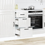 Kitchen Base Cabinet "Lucca" High Gloss White Engineered Wood