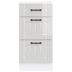 Kitchen Base Cabinet "Lucca" High Gloss White Engineered Wood