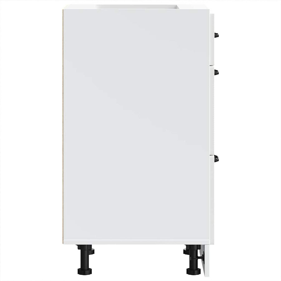 Kitchen Base Cabinet "Lucca" High Gloss White Engineered Wood