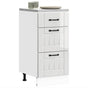 Kitchen Base Cabinet "Lucca" High Gloss White Engineered Wood