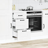 Kitchen Base Cabinet Kalmar White Engineered Wood - Front View