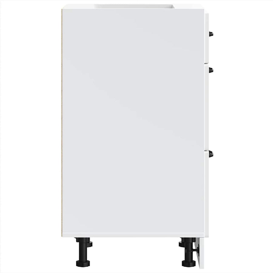 Kitchen Base Cabinet Kalmar White Engineered Wood