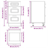 Kitchen Base Cabinet Kalmar White Engineered Wood - Extra Image