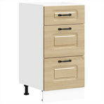 Kitchen Base Cabinet "Kalmar" High Gloss White Engineered Wood