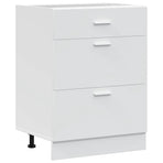 Kitchen Base Cabinet "Lyon" White Engineered Wood