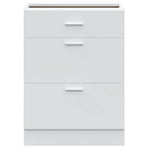 Kitchen Base Cabinet "Lyon" White Engineered Wood