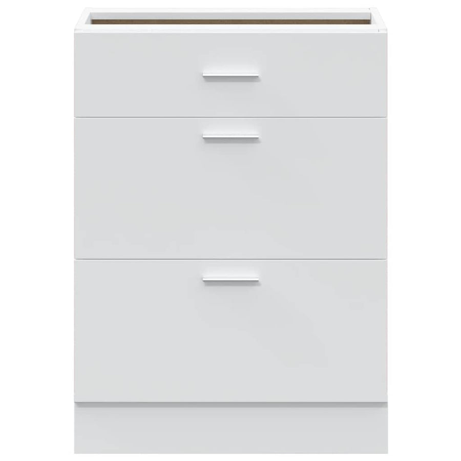 Kitchen Base Cabinet "Lyon" White Engineered Wood