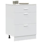Kitchen Base Cabinet "Lyon" White Engineered Wood