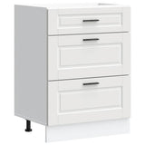 Kitchen Base Cabinet Porto White Engineered Wood - Front View