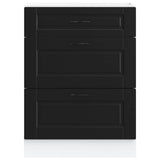 Kitchen Base Cabinet "Porto" Black Engineered Wood