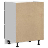 Kitchen Base Cabinet "Porto" Black Engineered Wood