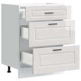 Kitchen Base Cabinet "Porto" High Gloss White Engineered Wood