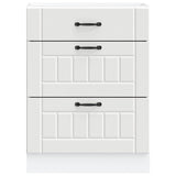 Kitchen Base Cabinet Lucca White Engineered Wood - Top-Down View