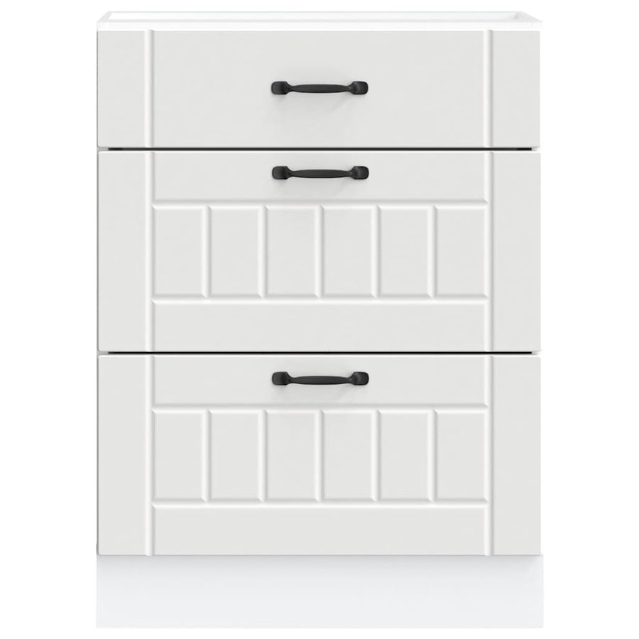 Kitchen Base Cabinet Lucca White Engineered Wood