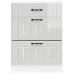 Kitchen Base Cabinet "Lucca" High Gloss White Engineered Wood