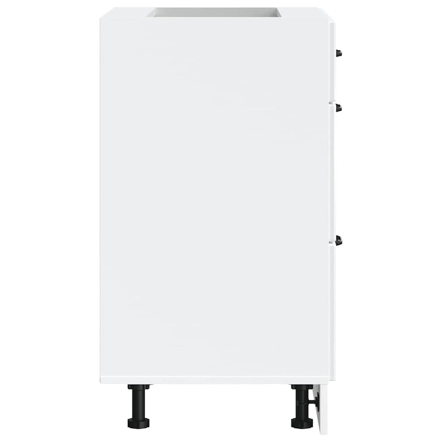 Kitchen Base Cabinet "Lucca" High Gloss White Engineered Wood