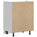 Kitchen Base Cabinet "Lucca" High Gloss White Engineered Wood