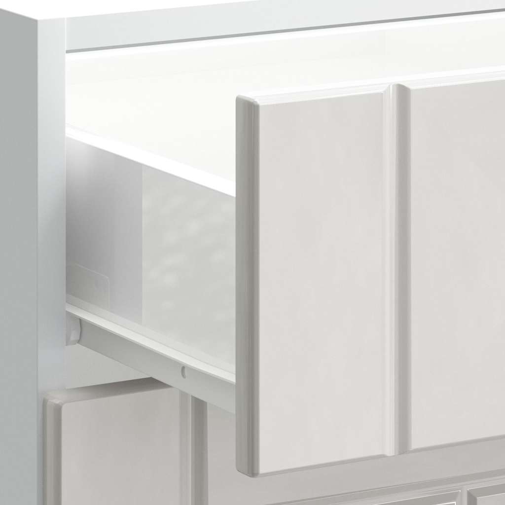 Kitchen Base Cabinet "Lucca" High Gloss White Engineered Wood