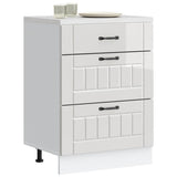 Kitchen Base Cabinet "Lucca" High Gloss White Engineered Wood