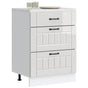Kitchen Base Cabinet "Lucca" High Gloss White Engineered Wood