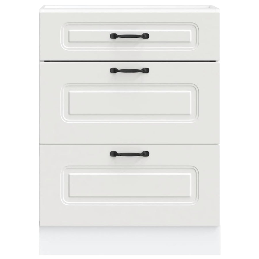 Kitchen Base Cabinet Kalmar White Engineered Wood