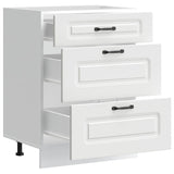 Kitchen Base Cabinet Kalmar White Engineered Wood - 45-Degree Angle