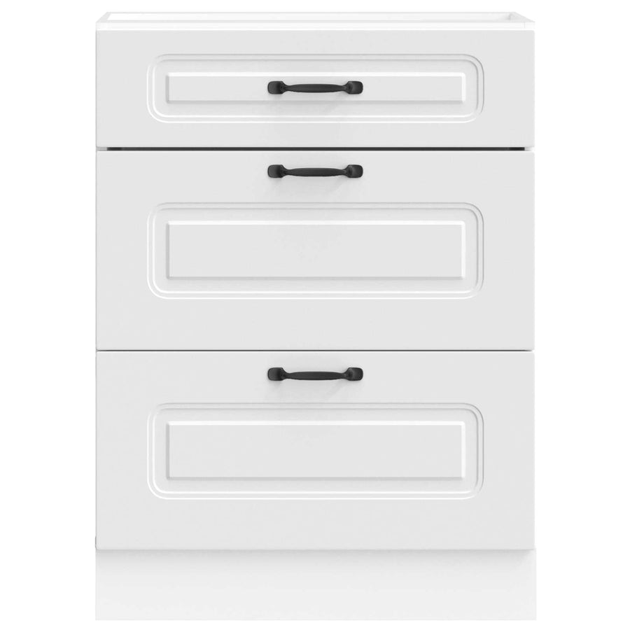 Kitchen Base Cabinet Kalmar White Engineered Wood