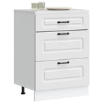 Kitchen Base Cabinet Kalmar White Engineered Wood