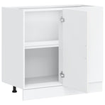 Kitchen Base Cabinet "Lyon" White Engineered Wood