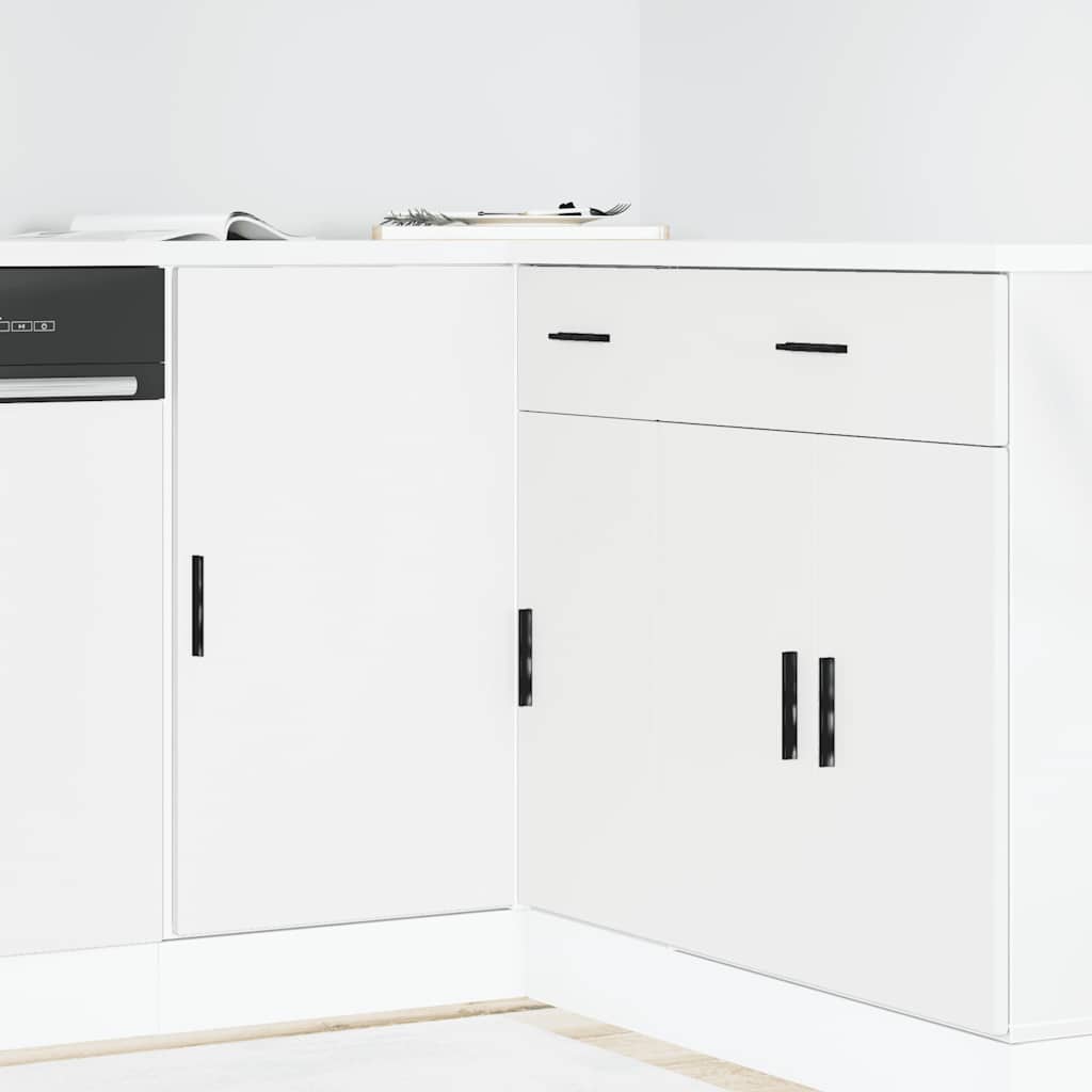 Kitchen Base Cabinet "Lyon" White Engineered Wood