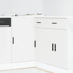 Kitchen Base Cabinet "Lyon" White Engineered Wood