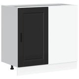 Kitchen Base Cabinet "Porto" Black Engineered Wood