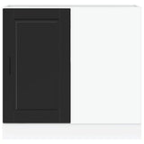 Kitchen Base Cabinet "Porto" Black Engineered Wood