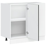 Kitchen Base Cabinet "Porto" Black Engineered Wood