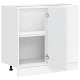 Kitchen Base Cabinet Lucca White Engineered Wood - 45-Degree Angle