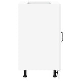 Kitchen Base Cabinet Lucca White Engineered Wood - Rear View